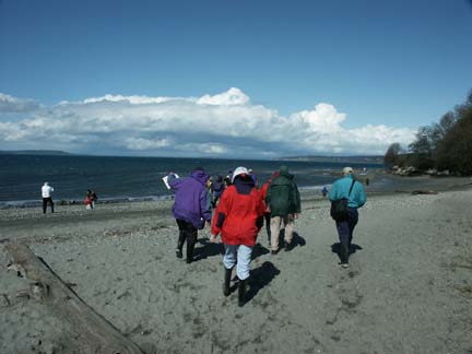 Beach Naturalists on way to beach