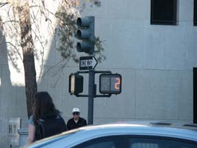 Sacramento countdown walk light