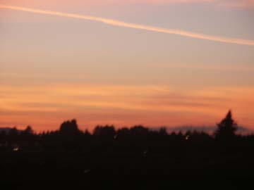 Sunset from train
