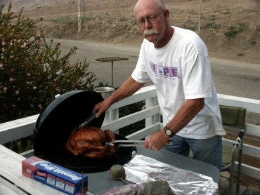 Roy with his famous turkey